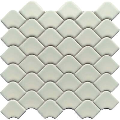 Soci tile SSA-1255 Contemporary Series Fan Alabaster Matte Mosaic Tile