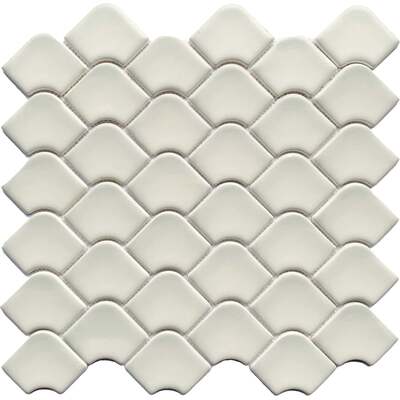 Soci tile SSA-1256 Contemporary Series Fan Cotton Matte Mosaic Tile