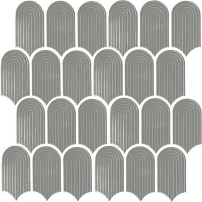 Soci tile SSA-1263 Inspiration Series Elongated Fan Homespun Matte Mosaic Tile