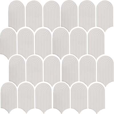 Soci tile SSA-1266 Inspiration Series Elongated Fan Cotton Matte Mosaic Tile