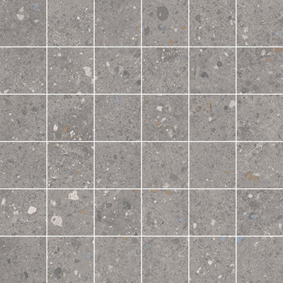 Soci tile SSP-060 Mediterranean Gray Matte 2X2 Mosaic 12X12