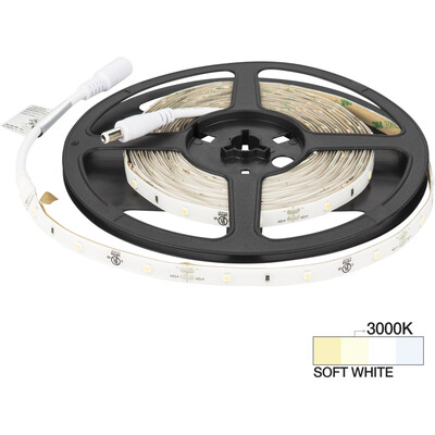 Task Lighting 16 Ft, 49 Lumens/Ft. 12-volt Accent Output LED Tape Light, Single-White, Soft White 3000K, 843512079665, L-DMW150-16-30
