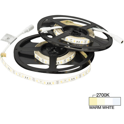 Task Lighting 16 Ft, 466 Lumens/Ft. 12-volt High Output LED Tape Light, Single-White, Warm White 2700K, 840002521611, L-RGMW300-16-27