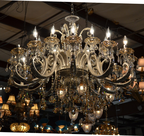  AFD Chandeliers Chandelier Champagne Silver Hues, Crystal