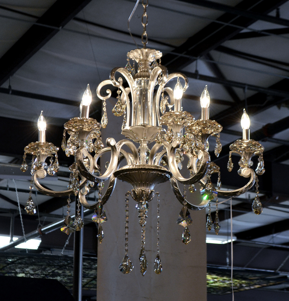 AFD Chandeliers Chandelier Champagne Silver Hues, Crystal