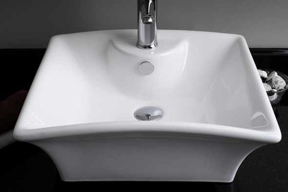  American Imaginations Vessel Bathroom Vanity Sinks White Traditional