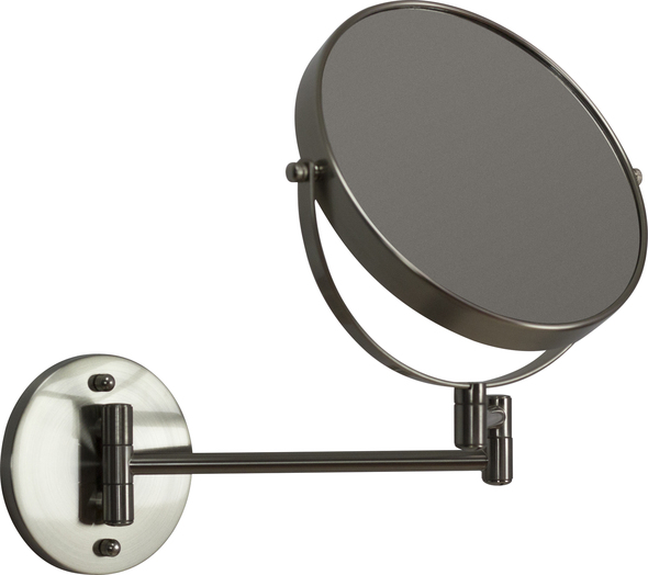  American Imaginations Magnifying Mirror Makeup Shaving Mirrors Brushed Nickel Traditional