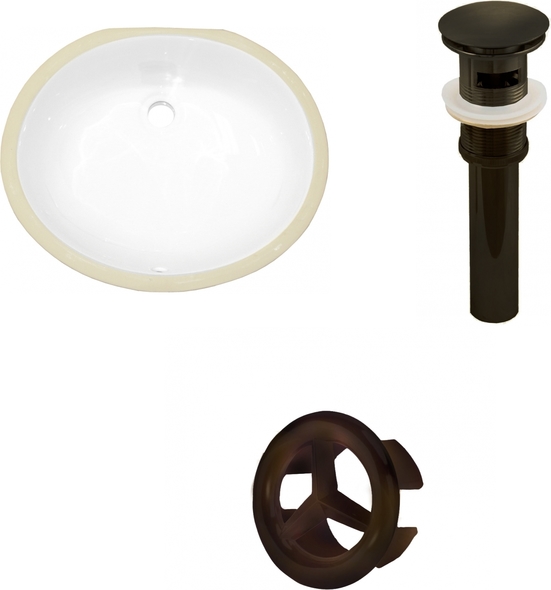  American Imaginations Undermount Sink Set Sink and Faucet Combos for Bath White Transitional