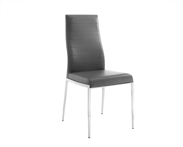 Casabianca DINING CHAIR Dining Room Chairs Dark gray,High polished stainless steel