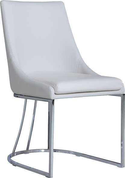  Casabianca Dining Chair Dining Room Chairs White,High polished stainless steel