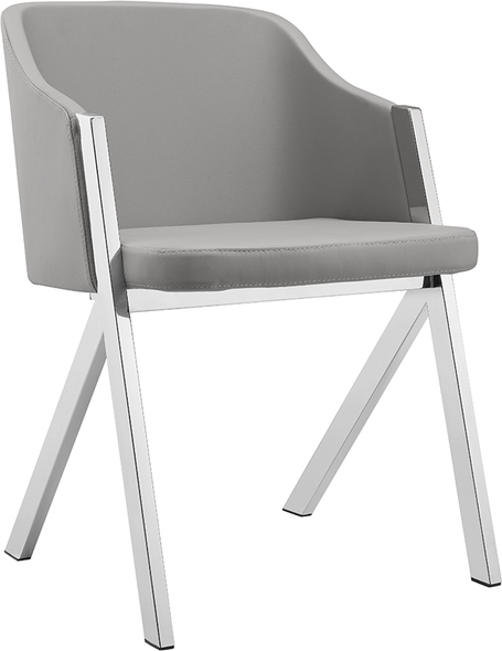 Casabianca Dining Chair Dining Room Chairs Taupe,High Polished Stainless Steel