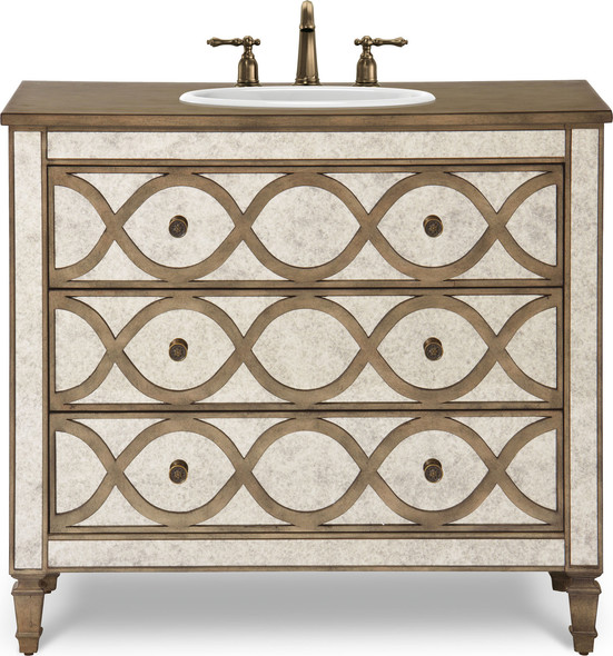 Cole and Co Bathroom Vanities Mirrored with aged gold accents Traditional or Transitional  