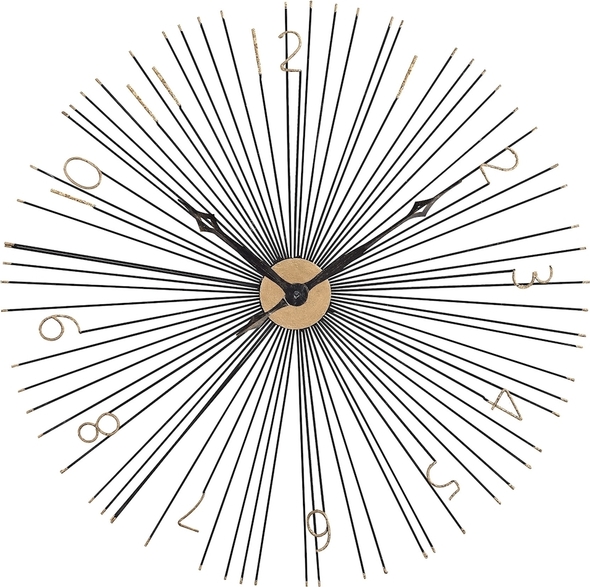 ELK Home Clock Clocks Black, Gold Transitional