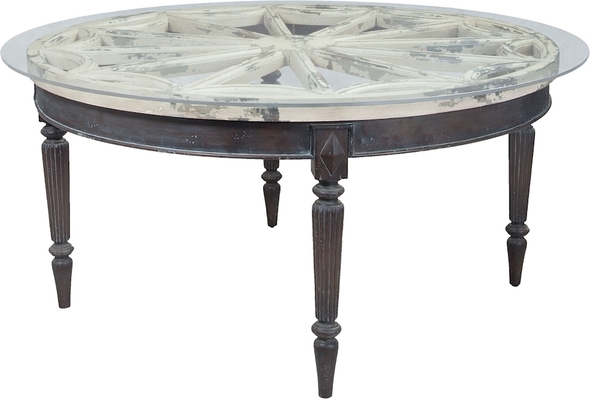 ELK Home Dining Table Dining Room Tables Heritage Grey Stain, Vintage Bouleau Blanc Traditional