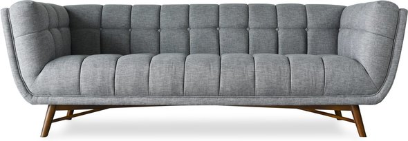 Edloe Finch 3 Seater Sofa Sofas and Loveseat Fabric color: French grey Midcentury