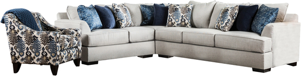 Furniture of America Sofas and Loveseat Beige and Floral Print Contemporary 
