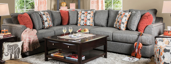 Furniture of America Sofas and Loveseat Gray Contemporary 