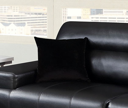  Furniture of America Sofas and Loveseat Black Modern 