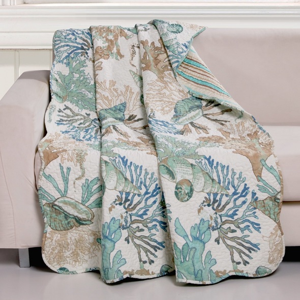  Greenland Home Fashions Accessory Blankets and Throws Jade