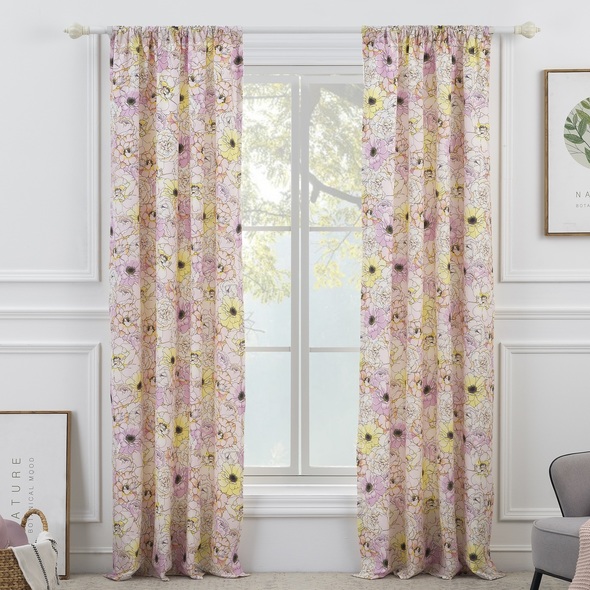 Greenland Home Fashions Window Drapes and Window Treatments Pink