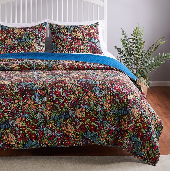 Greenland Home Fashions Quilt Set Quilts-Bedspreads and Coverlets Midnight