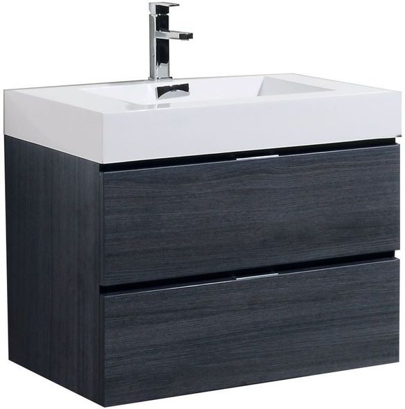 single sink cabinet bathroom KubeBath Bathroom Vanities Gray