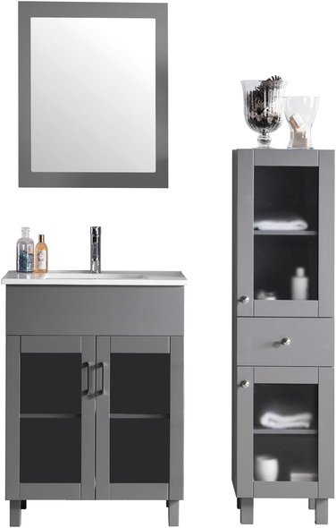 Laviva Vanity + Countertop Bathroom Vanities Grey Contemporary/Modern
