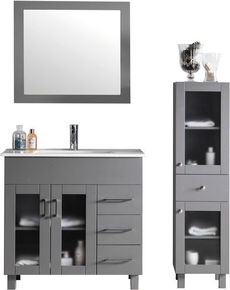 Laviva Vanity + Countertop Bathroom Vanities Grey Contemporary/Modern