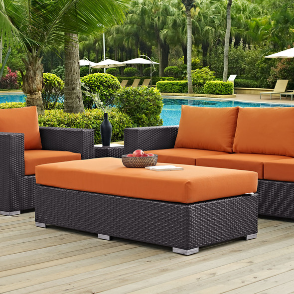Modway Furniture Sofa Sectionals Ottomans and Benches Espresso Orange