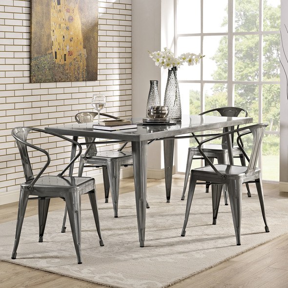  Modway Furniture Bar and Dining Tables Dining Room Tables Gunmetal