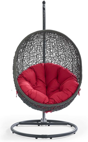 Modway Furniture Daybeds and Lounges Outdoor Chairs and Stools Gray Red