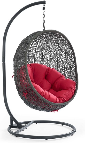 Modway Furniture Daybeds and Lounges Outdoor Chairs and Stools Gray Red