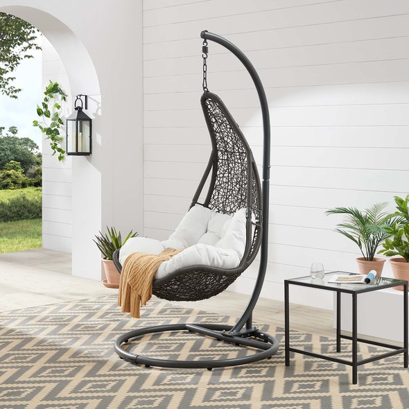 Modway Furniture Daybeds and Lounges Outdoor Chairs and Stools Gray White
