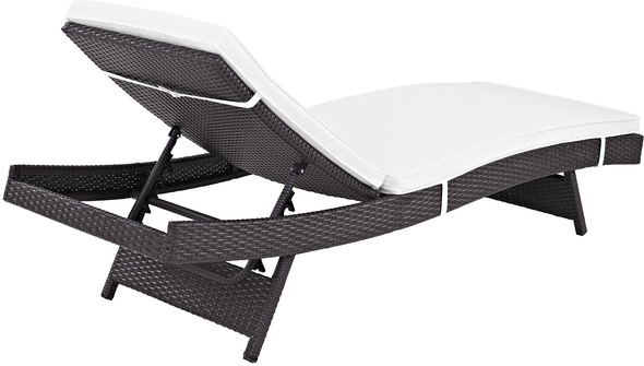 Modway Furniture Daybeds and Lounges Outdoor Lounge and Lounge Sets Espresso White
