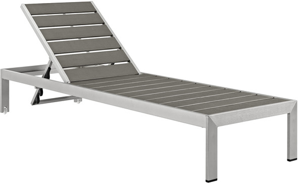  Modway Furniture Daybeds and Lounges Outdoor Lounge and Lounge Sets Silver Gray