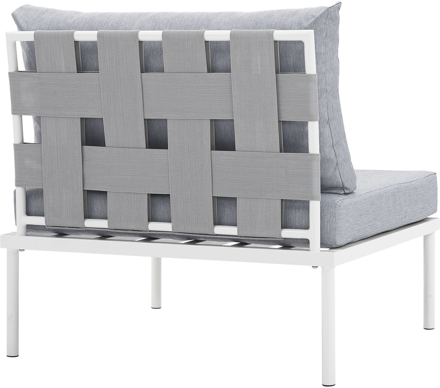 Modway Furniture Sofa Sectionals Outdoor Chairs and Stools White Gray