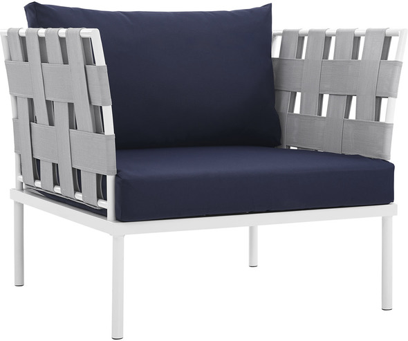 Modway Furniture Sofa Sectionals Chairs White Navy