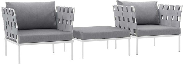  Modway Furniture Sofa Sectionals Outdoor Lounge and Lounge Sets White Gray