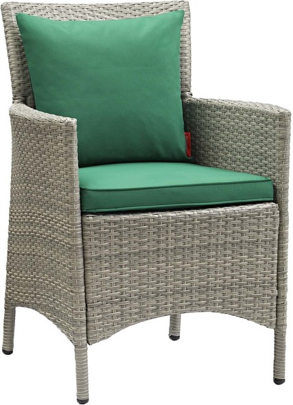 Modway Furniture Bar and Dining Dining Room Chairs Light Gray Green