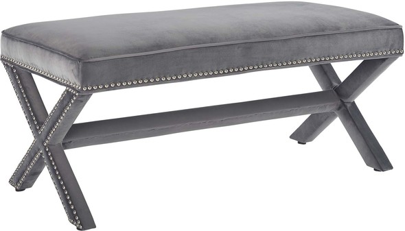 Modway Furniture Benches and Stools Ottomans and Benches Gray