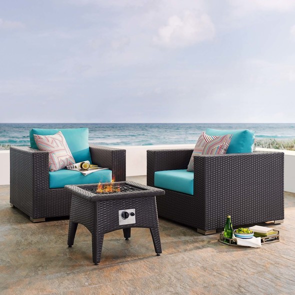  Modway Furniture Sofa Sectionals Outdoor Lounge and Lounge Sets Espresso Turquois