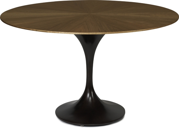 Oggetti Dining Room Tables Light Brown Top w/Dark Brown Matte Base