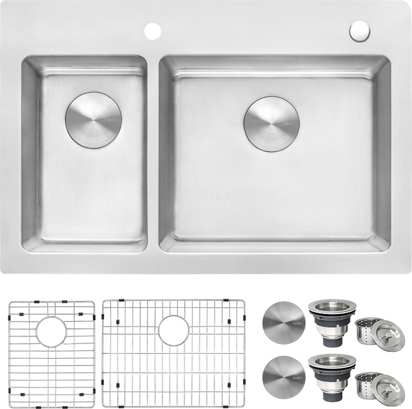  Ruvati Kitchen Sink Double Bowl Sinks Stainless Steel
