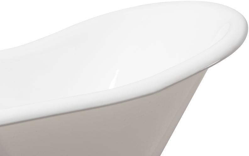 Streamline Bath Set of Bathroom Tub and Faucet Free Standing Bath Tubs White Soaking Clawfoot Tub