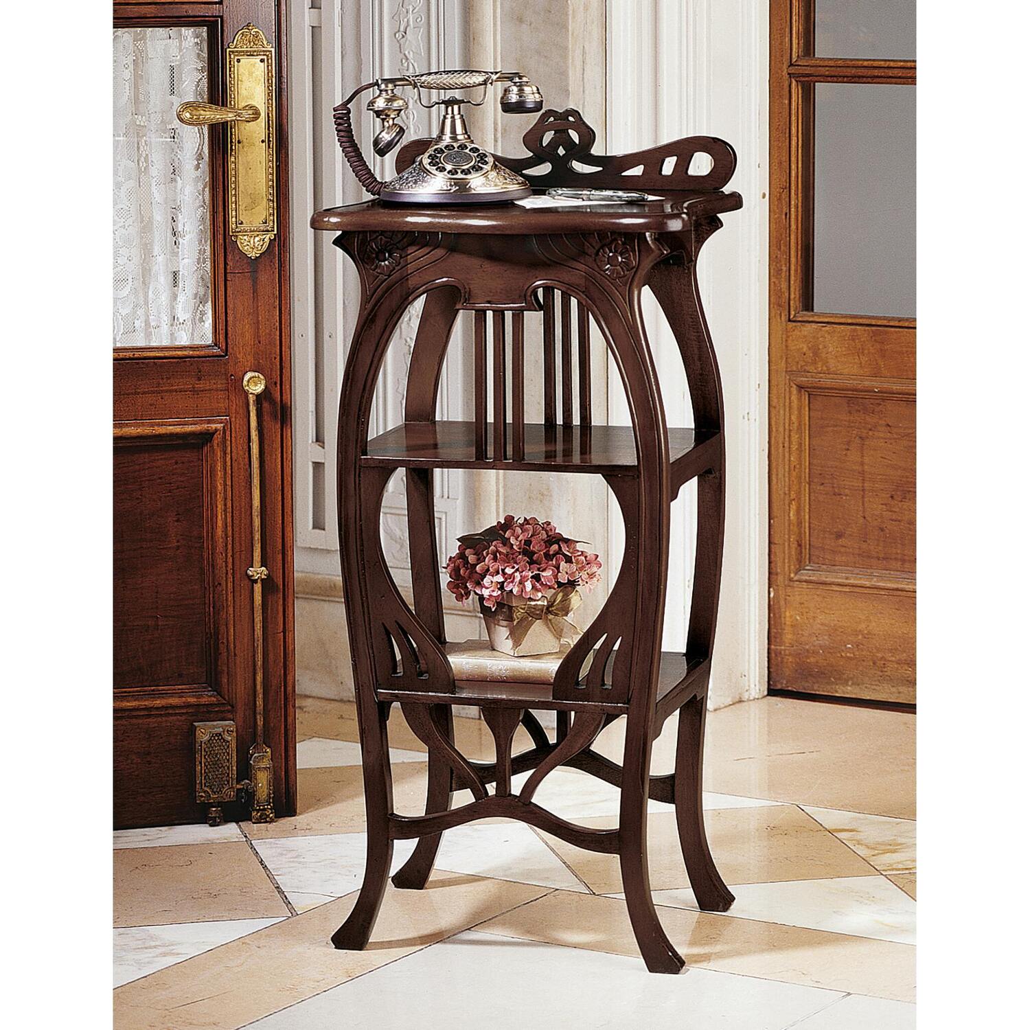 Toscano Art Nouveau Harp Side Table