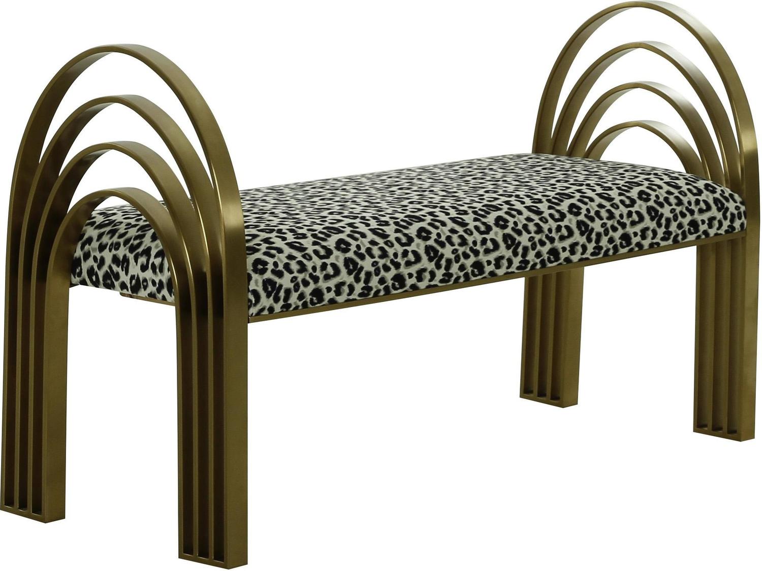 Tov Furniture Benches Ottomans and Benches Leopard