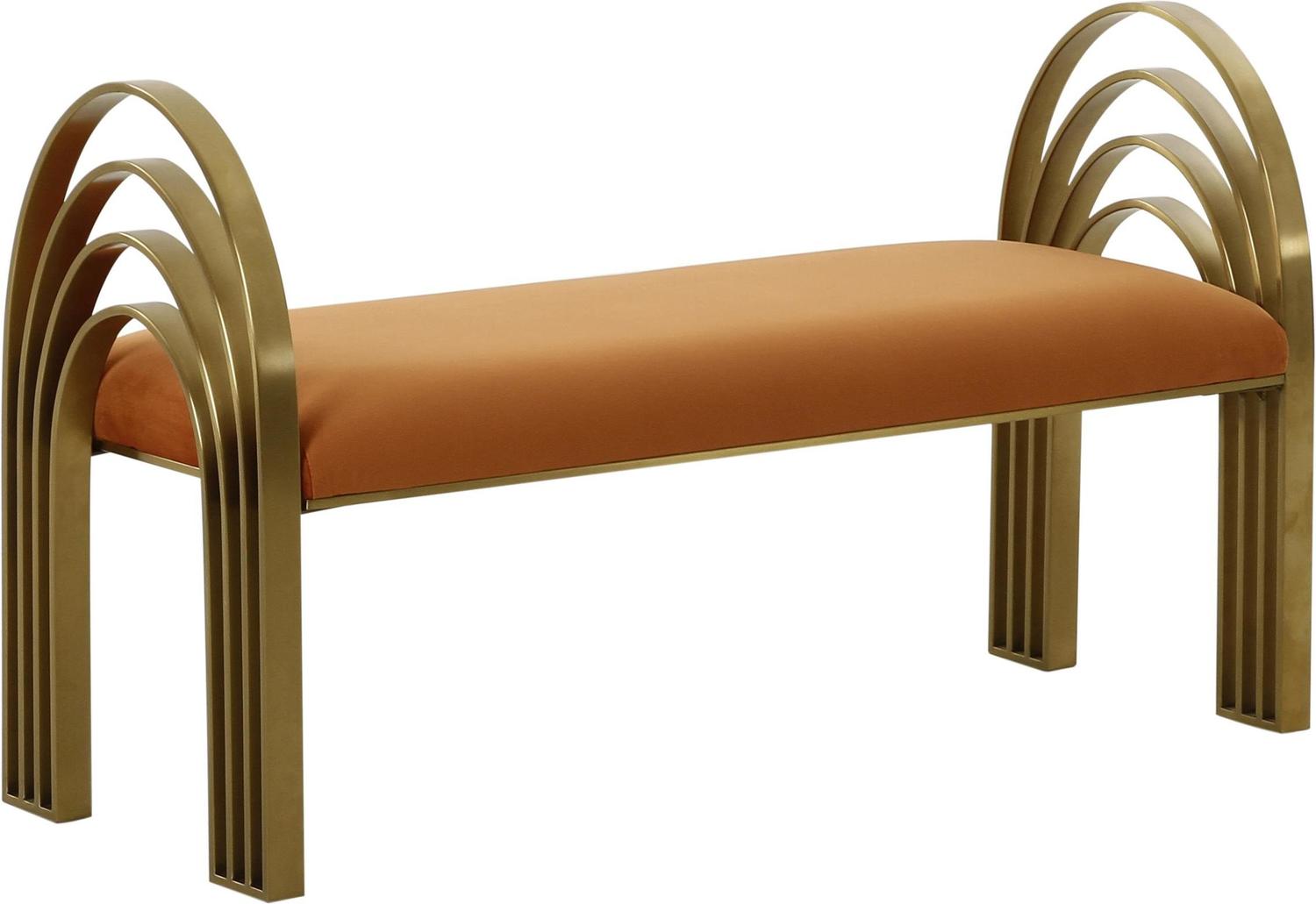 Tov Furniture Benches Ottomans and Benches Cinnamon
