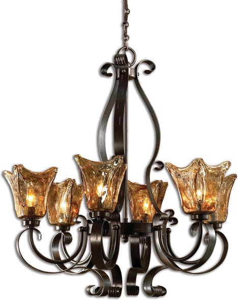  Uttermost Chandeliers Chandelier Oil Rubbed Bronze With Toffee Art Glass Shades. Carolyn Kinder