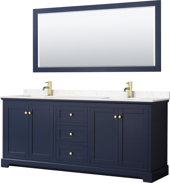 Wyndham Vanity Set Bathroom Vanities Dark Blue Modern