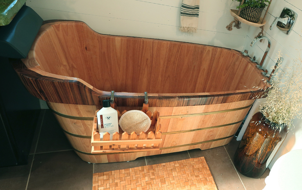 Alfi Tub Free Standing Bath Tubs Natural Wood Transitional